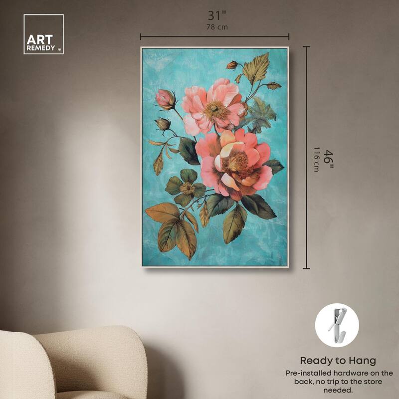 Floral Azure Ascent I Canvas by Art Remedy