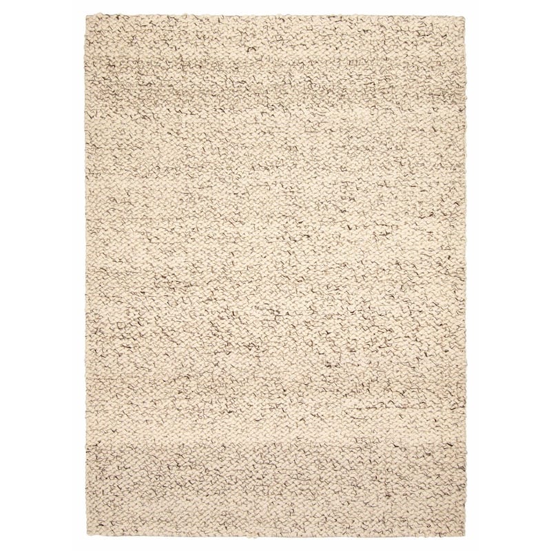 ECARPETGALLERY Braid weave Sienna Cream Wool Rug - 5'6 x 7'6 - Cream - 5'6 x 7'6