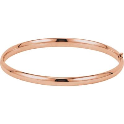 Curata 14k Rose Gold 4.75mm Polished Bangle Bracelet