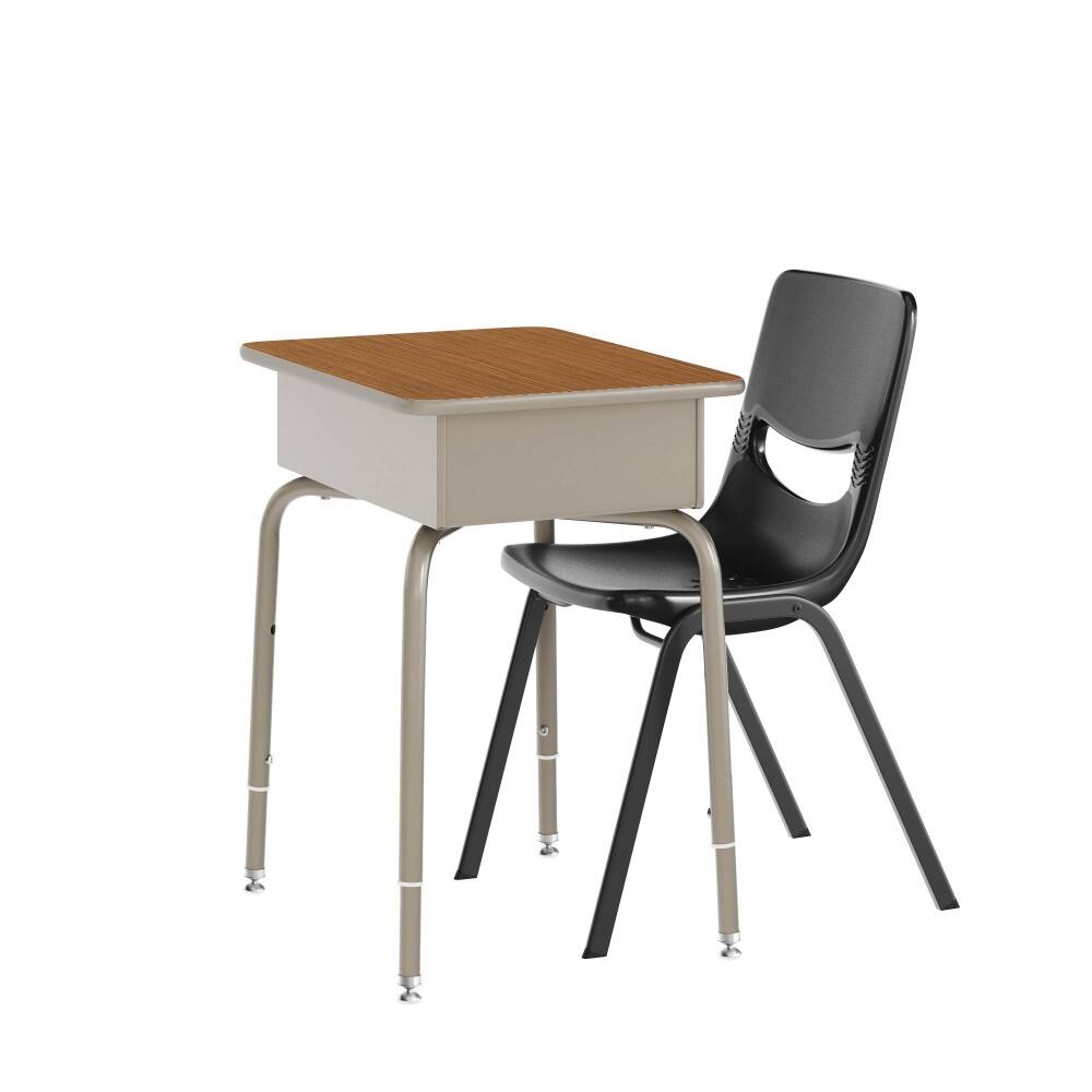 Student Desk with Open Front Metal Book Box & Flex Comfort Chair - 24"W x 18"D x 22.25" - 31.25"H