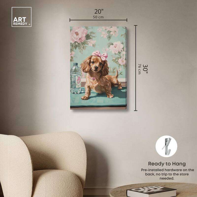 Doxxie Dainty Yoga Canvas by Art Remedy, Gallery Wrapped