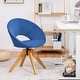 preview thumbnail 15 of 42, Costway Mid Century Modern Swivel Accent Chair Fabric Armchair Velvet - 27'' x 22'' x 32.5''
