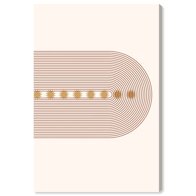Wynwood Studio Canvas Abstract Star Race II Brown and Dark Gold Modern & Contemporary Wall Art Canvas Print - 36 x 24