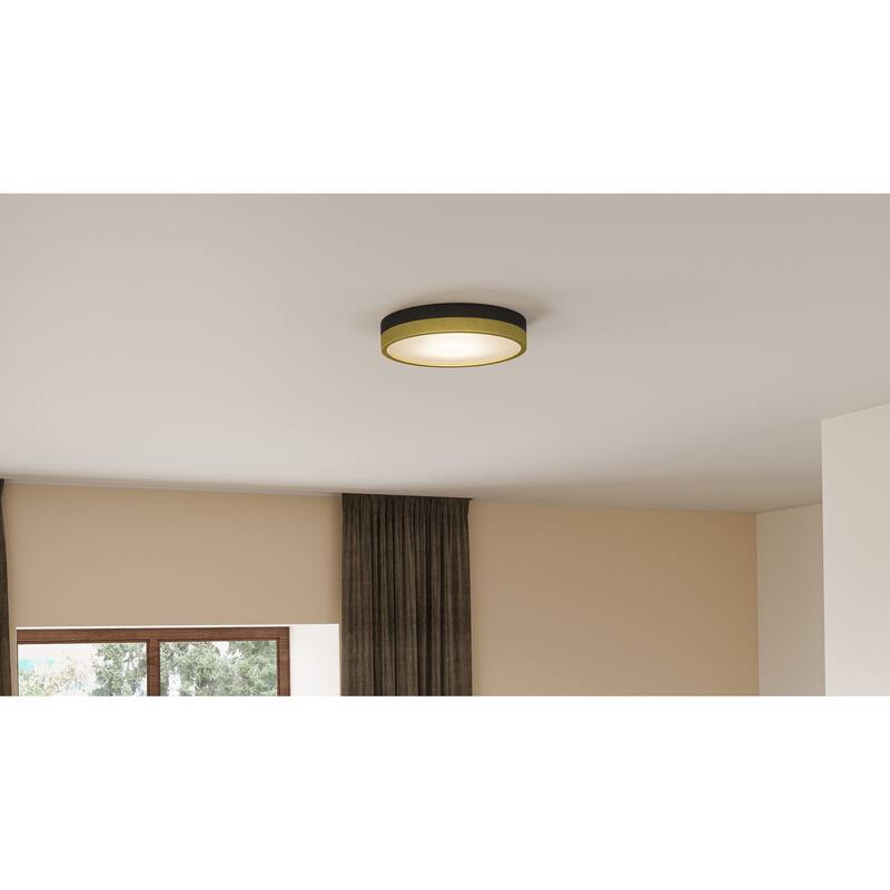 Weldin Integrated LED Matte Black Gold Flush Mount - Matte Black Gold