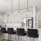 preview thumbnail 3 of 17, Beta Modern Gold 1-Light Mini Globe Glass Pendant Light for Kitchen Island - D 4.9" x H 7.6"