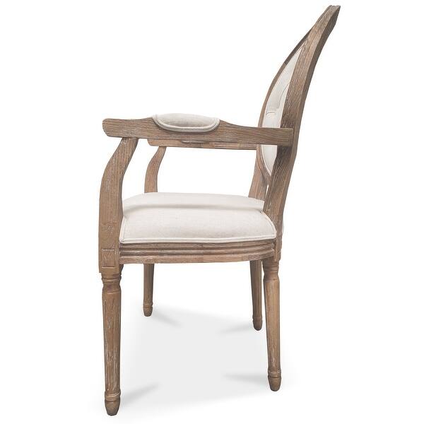 Shop 2xhome French Vintage Linen Round Back Cream Fabric Beige