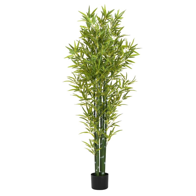 Christopher Knight Home - Kyoto 72" Artificial Bamboo Tree Set with Pots, 2-Piece Indoor or Outdoor Décor - PE