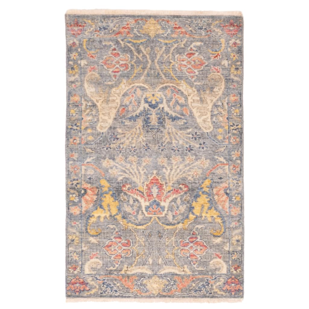 ECARPETGALLERY Hand-knotted Heritage Dark Grey Wool Rug - 3'1 x 5'1