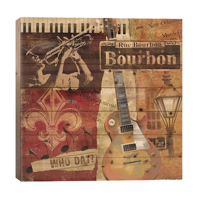 Rue Bourbon Print On Wood by Conrad Knutsen - Multi-Color
