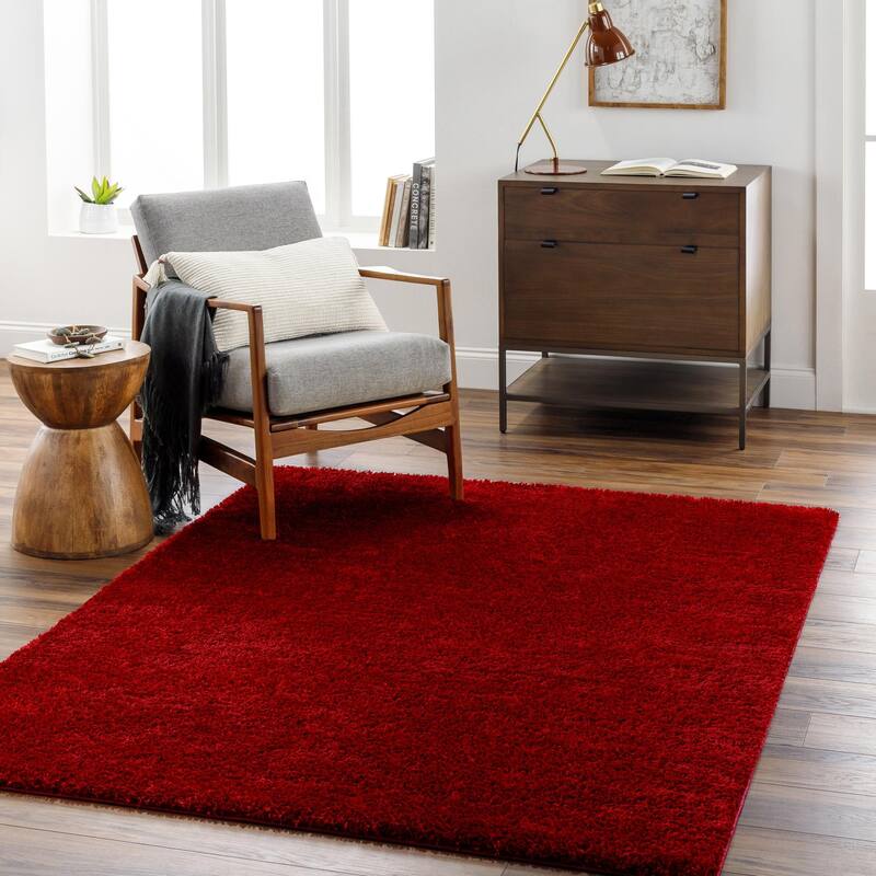 Livabliss Cloudy Shag Vibrant Solid Plush Area Rug