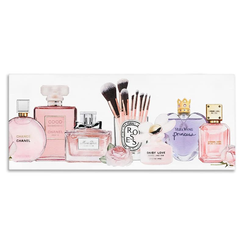 Stupell Women's Fashion Fragrance Glam Accessories Canvas Wall Art - 20 x 48