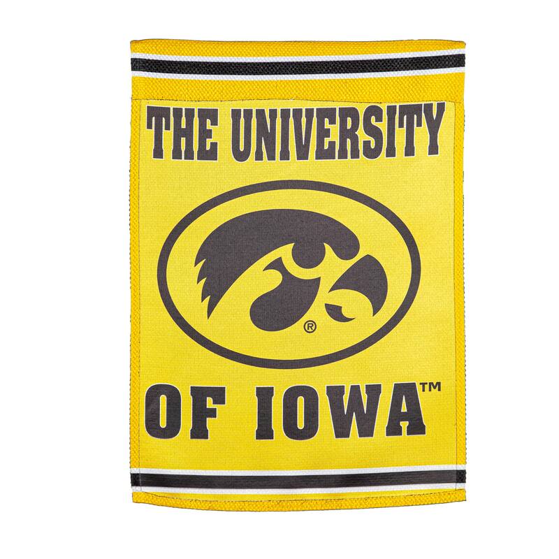 Embossed Suede Flag, House Size, University of Iowa