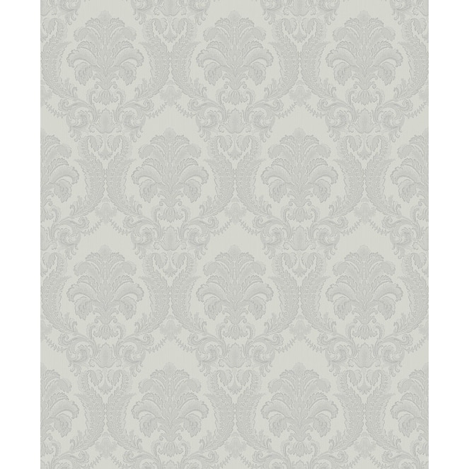 Sirpi Renatta Silver Damask Wallpaper - 20.9 x 396 x 0.025