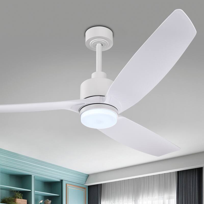 Heshor 3-Blade LED Lighted Ceiling Fan with Remote