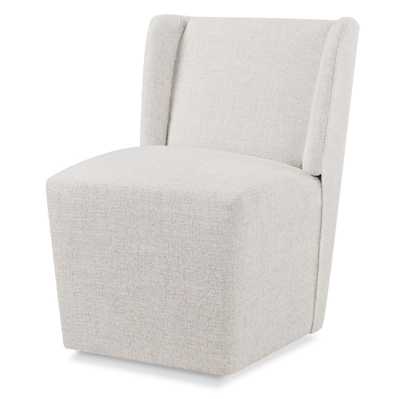 Spruce & Spring Iris Modern Upholstered Fabric Dining Chair with Casters