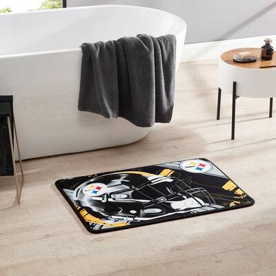 Pittsburgh Steelers NFL Licensed Scribble Memory Foam Bath Mat
