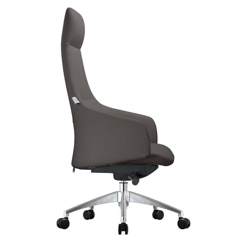 LeisureMod Celeste High-Back Executive Leather Office Chair with Swivel and Tilt