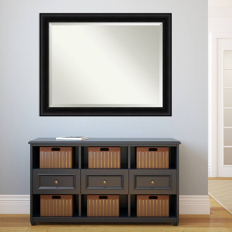 Beveled Wall Mirror - Parlor Black Frame
