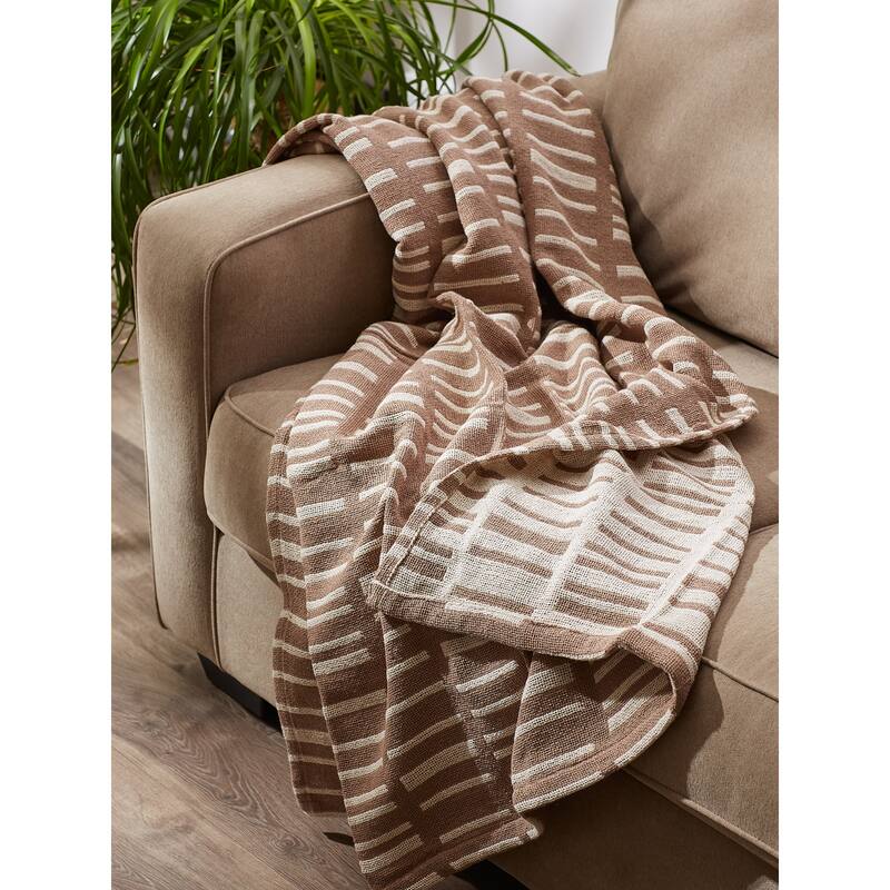 DII Dusty Lilac Urban Jacquard Throw