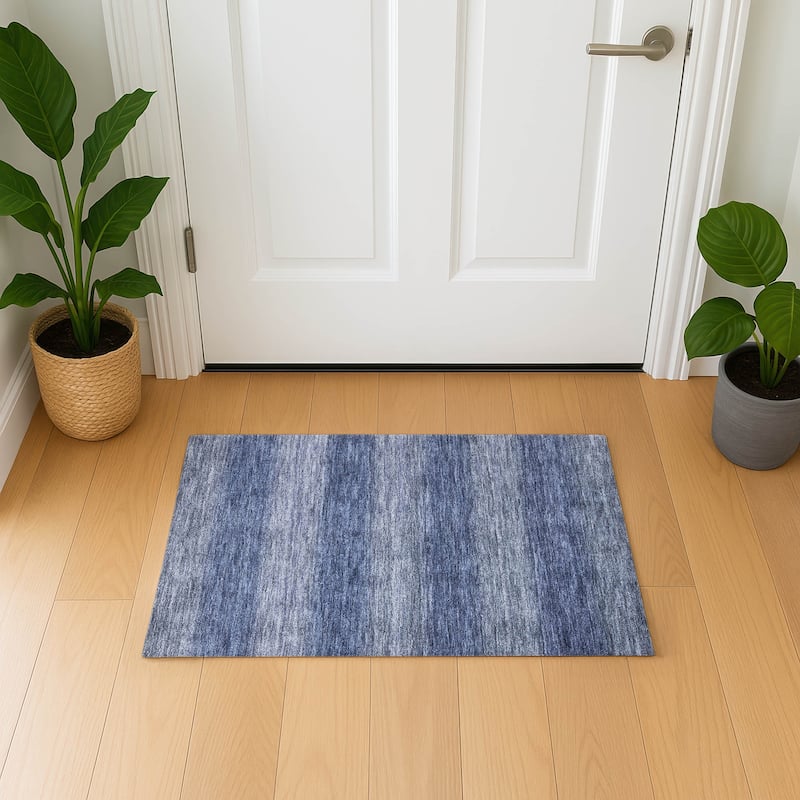 Premium Washable Super Soft Casual Ombre Mayfield Rug - Blue - 1'8" x 2'6"