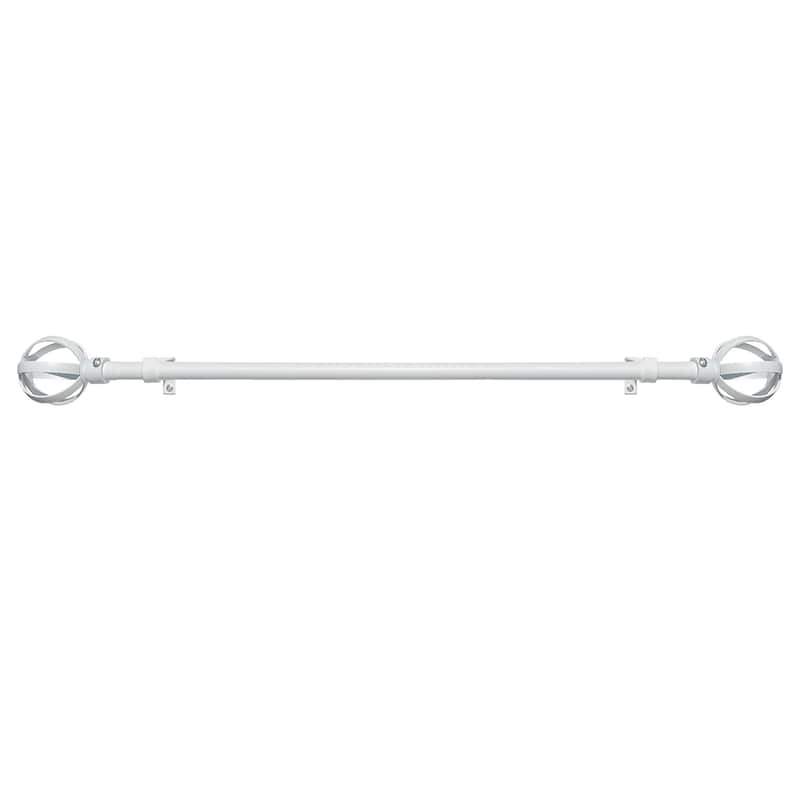 Buono II Halo White Decorative Rod & Finial 28-120 Inch