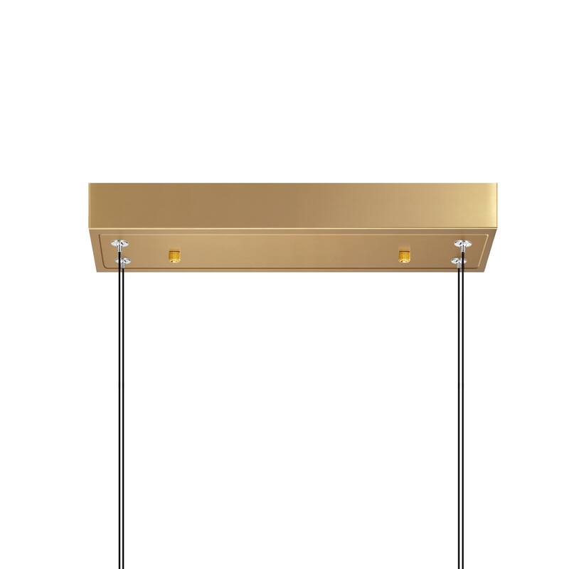 Himalayas Integrated LED 62in Brass Chandelier with Handcrafted Glass