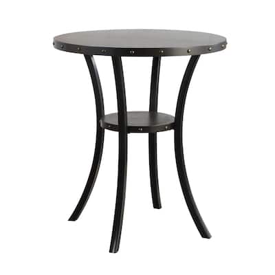 New Classic Furniture Conroy Round Bar Table with 1 Shelf