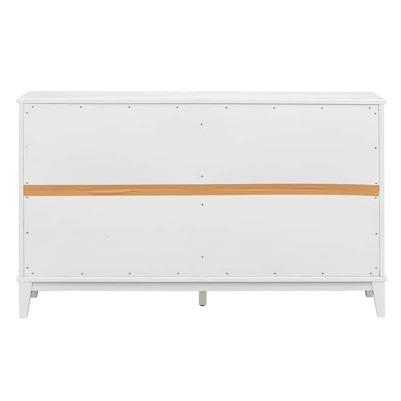 Sideboard with 4 Door Large Storage Buffet with Adjustable Shelves and Metal Handles for Kitchen