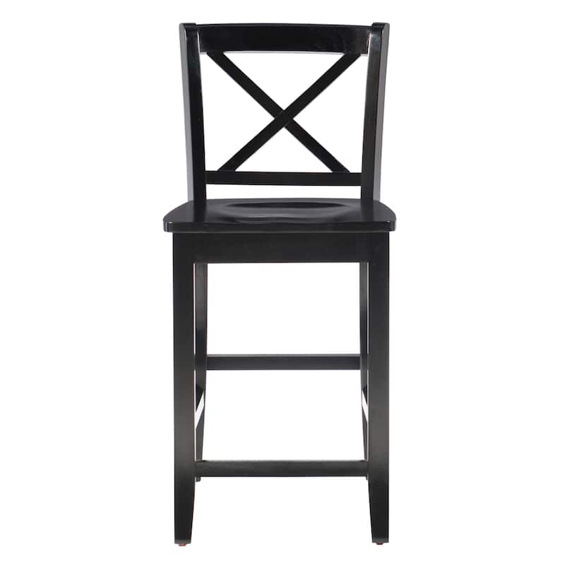 Amravati Wooden X-Back 24-Inch Counter Stool