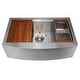 preview thumbnail 3 of 11, ZLINE 33 in. Moritz Farmhouse Apron Single Bowl Satin Steel Kitchen Sink with Bottom Grid