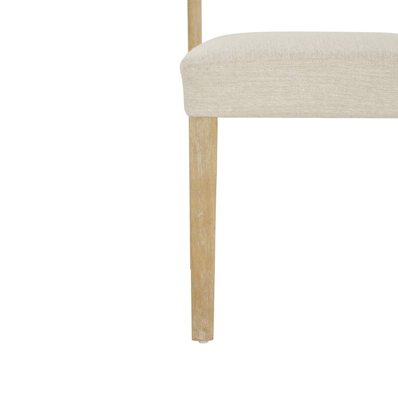 Christopher Knight Home - Minimalist 19.25"W Wood Dining Chairs Set with Hand-Woven Curved Backrest & Upholstered Seat