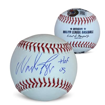 Wade Boggs Autographed MLB Signed Baseball Hall of Fame HOF 2005 Beckett COA With UV Display Case - 8'6" x 11'6"