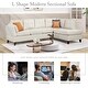 preview thumbnail 7 of 18, 97.2'' L-Shape Sectional Sofa with Chaise Lounge, Linen Fabric