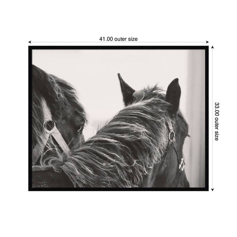 Kate and Laurel Black Horses by Emiko and Mark Franzen F2 Images Framed Wall Art Print