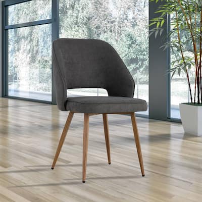Linen Accent Chair,Leisure Chairs, Upholstered Side Chair with Metal Legs
