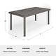 preview thumbnail 19 of 21, 71" Outdoor Rattan Wicker Patio Table with Engineered Wood Top - 39"W x 71"D x 30"H