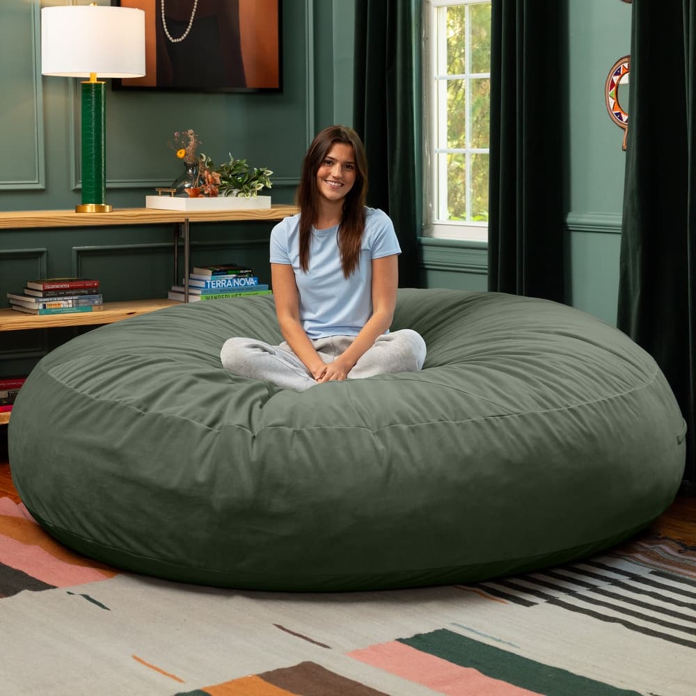 Jaxx Cocoon 7 Ft Giant Bean Bag Sofa and Lounger for Adults, Lush Velvet