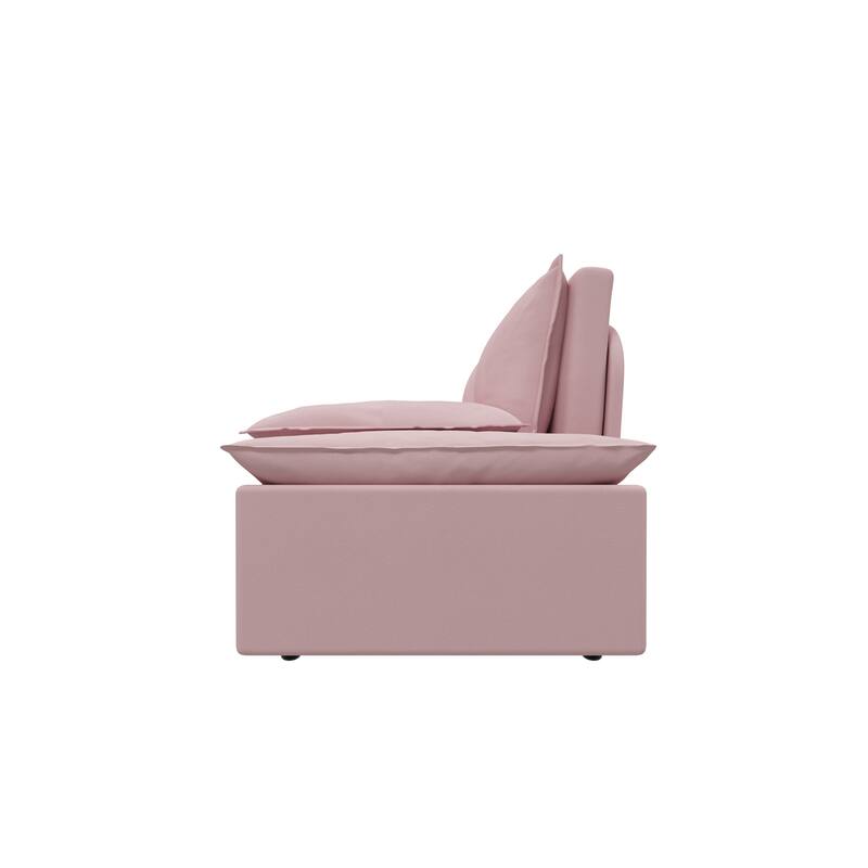 70.1" 3-in-1 Convertible Queen Pull Out Sofa Bed with 2 Soft Pillows