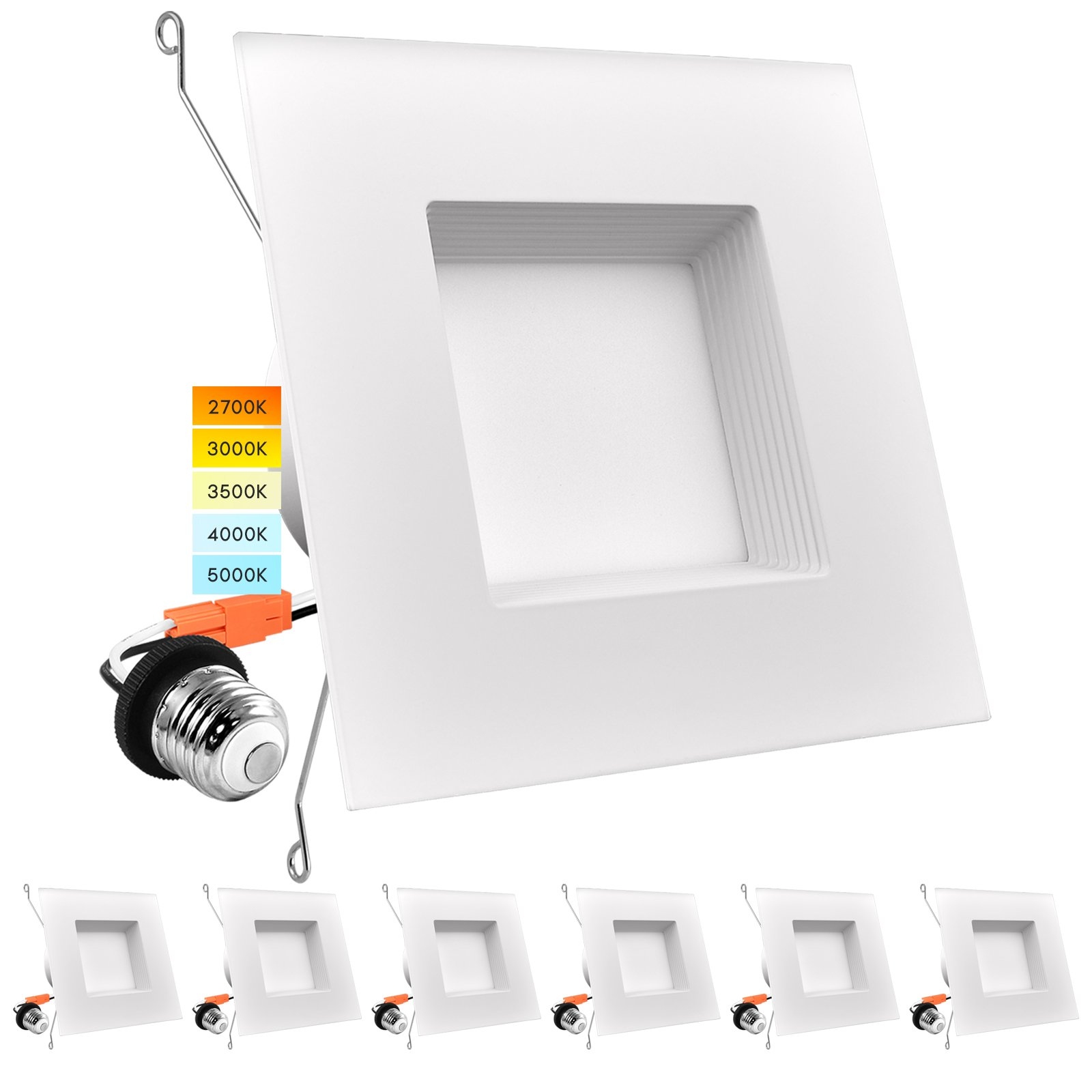Square led deals recessed lighting retrofit