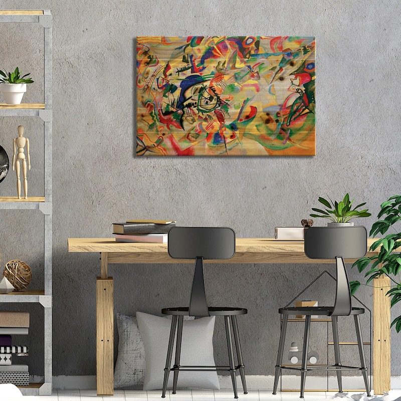 Composition VII Print On Wood by Wassily Kandinsky - Multi-Color