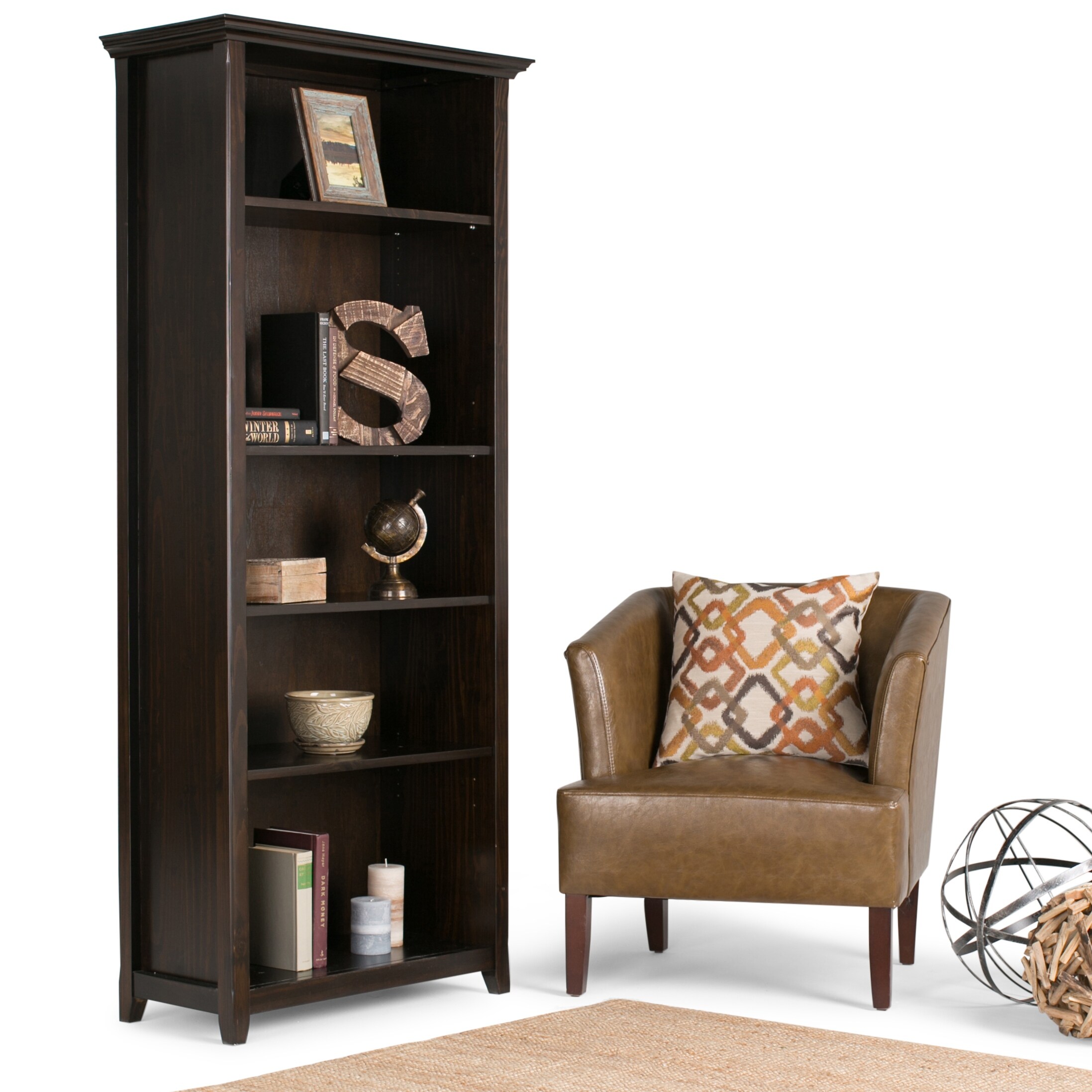 Wyndenhall stratford solid wood 45 inch x 43 inch contemporary 9 cube bookcase and storage sales unit