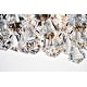 preview thumbnail 5 of 8, Antique Black 4-Light Beaded Drum Crystal Semi Flush Mount