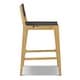 preview thumbnail 3 of 10, Poly & Bark Pai 24" Seat Height Counter Stool - Solid Wood Frame with Handwoven Seat