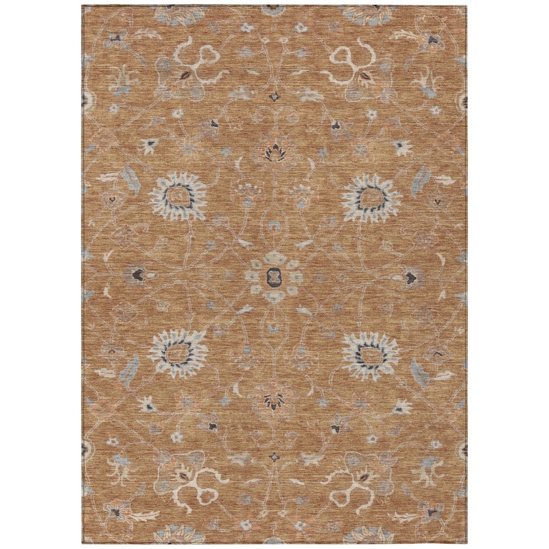 Machine Washable Indoor/ Outdoor Traditional Persian Chantille Rug