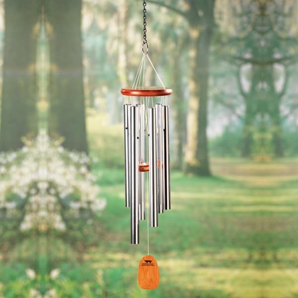 Bamboo Wood & Aluminum Wind Chimes - Tuned to Amazing Grace - 25" Long - 25 in.