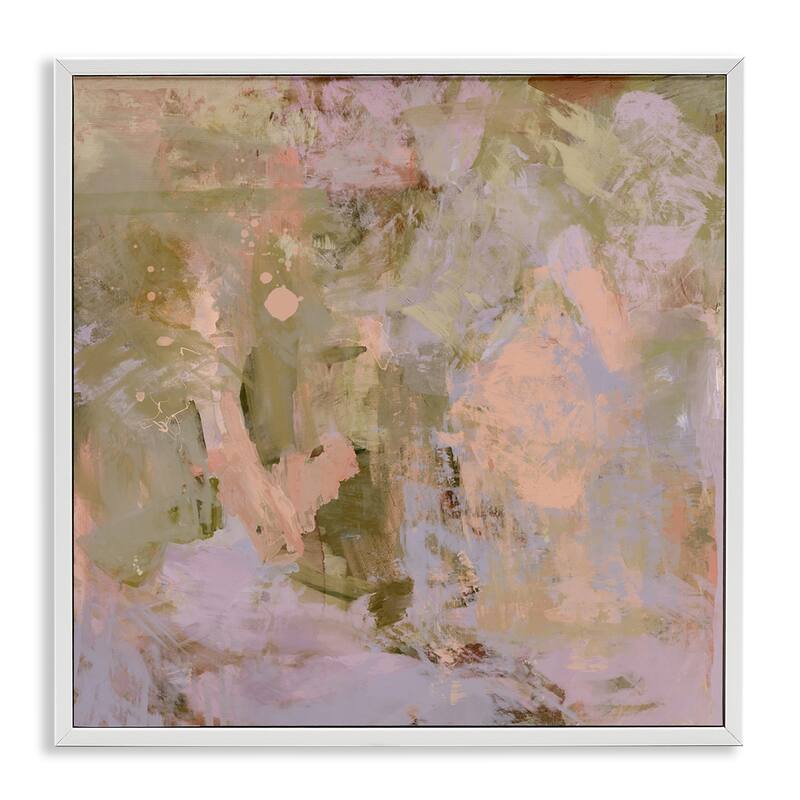 Stupell Earth Tones with Pink Framed Giclee Art Design By Hayley Michelle - 12 x 12 - White