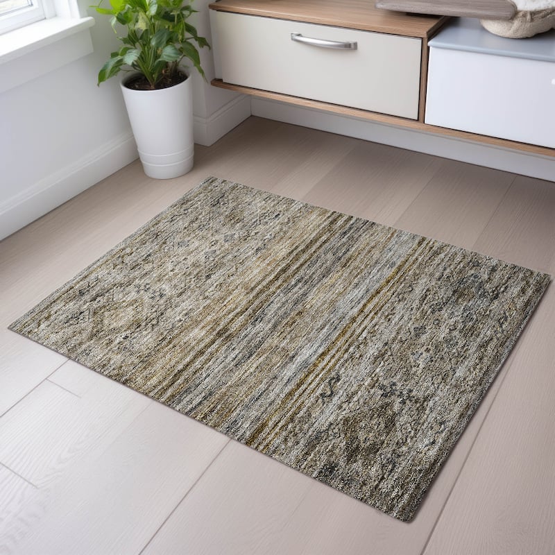 Premium Washable Super Soft Tribal Moroccan Mayfield Rug - Brown - 1'8" x 2'6"