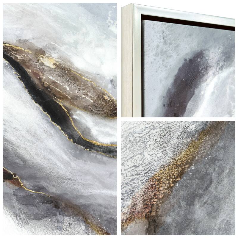 Flood Textured Metallic Hand Painted Framed Wall Art by Martin Edwards