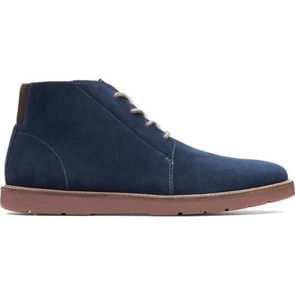 Shop Clarks Men S Grandin Mid Ankle Boot Navy Suede Overstock