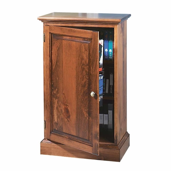 Traditional Video Storage Cabinet Unfinished Pine Wood ...